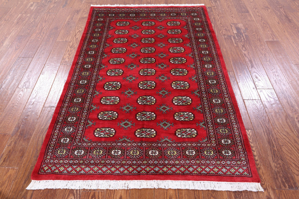 Signed Silky Bokhara Handmade Rug 4' 1" X 6' 2" - Q13766