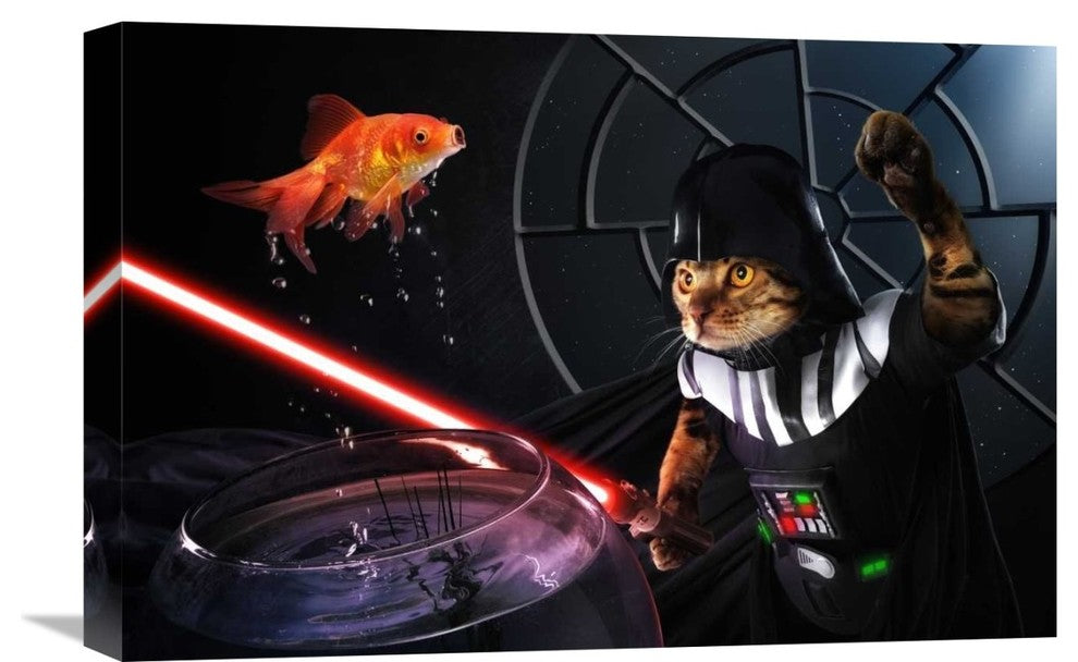 "Darth Sushi" Stretched Canvas Giclee by Christophe Kiciak, 22x15"