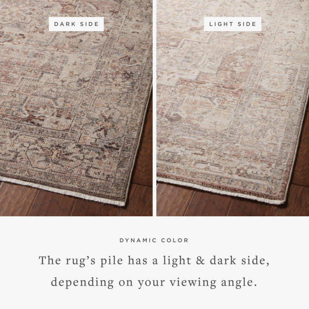 Loloi Lyra Area Rug, Berry / Stone, 2'-7" X 12'-0"