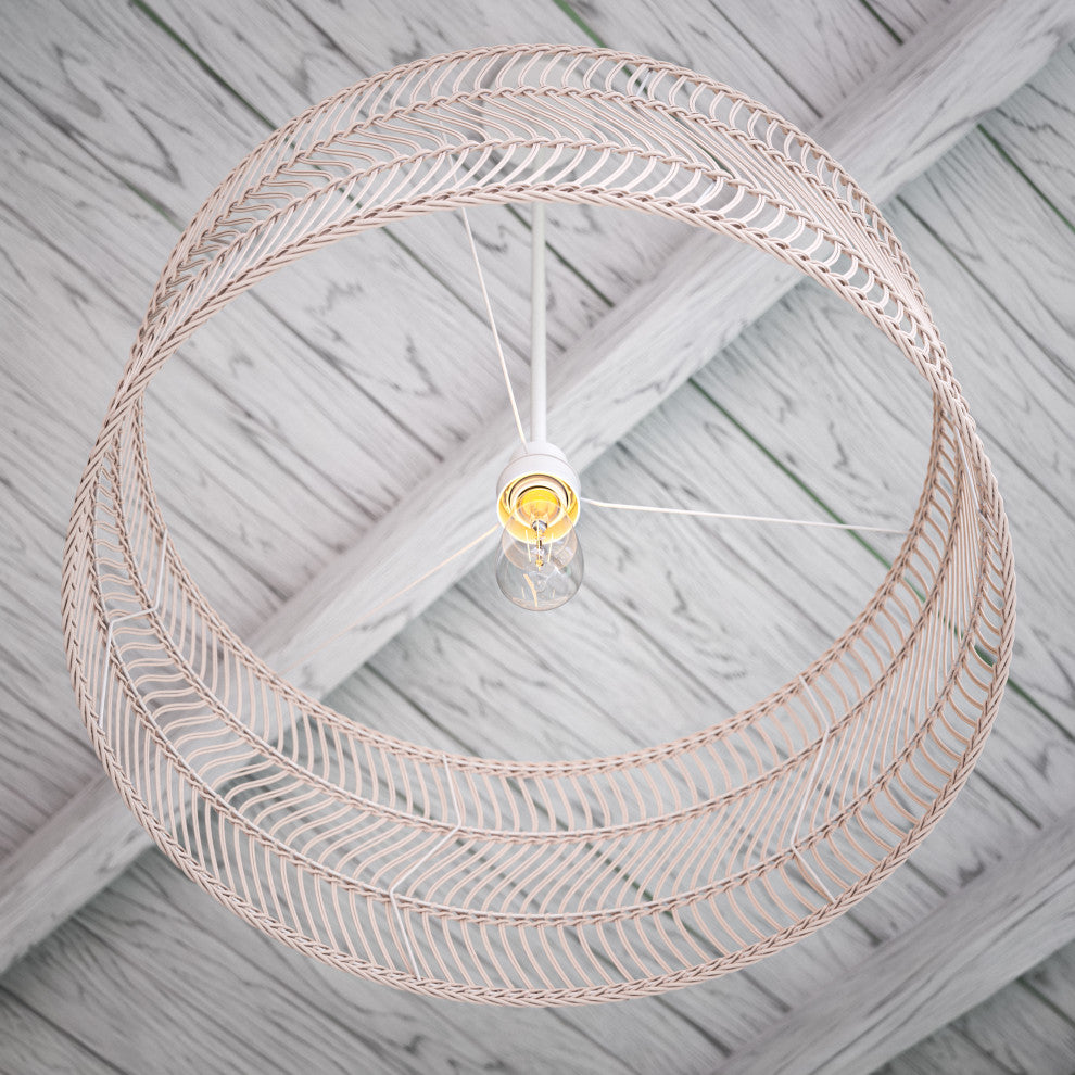 Kenroy 93530RAT 1-Light Pendant, Butler