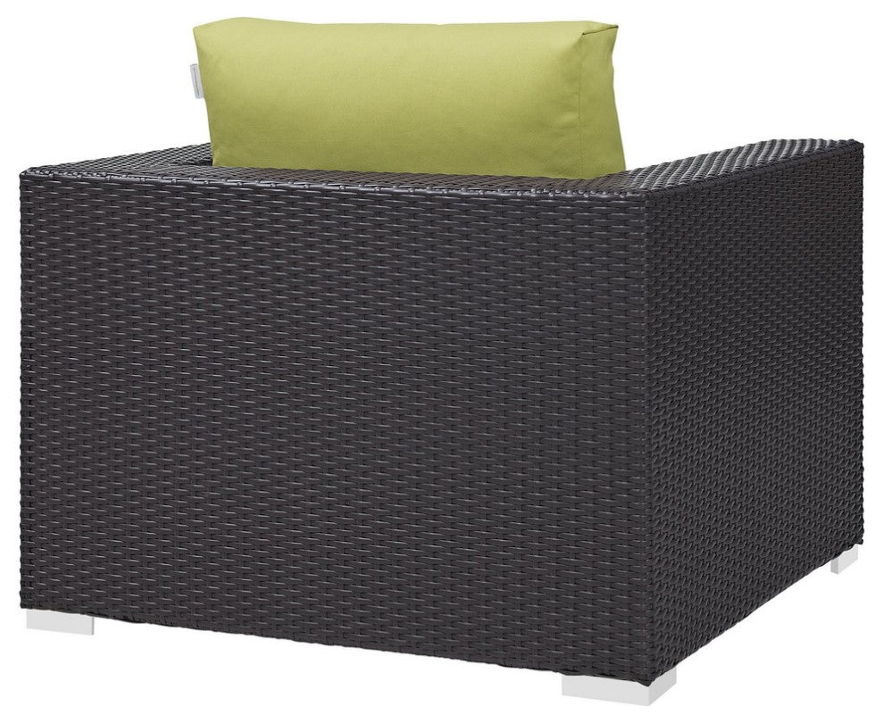 Espresso Peridot Convene Outdoor Patio Armchair