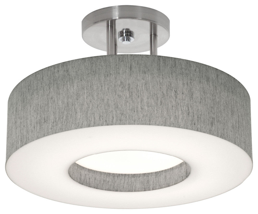 Montclair 12'' Fixture Light, Gray, Semi-Flush