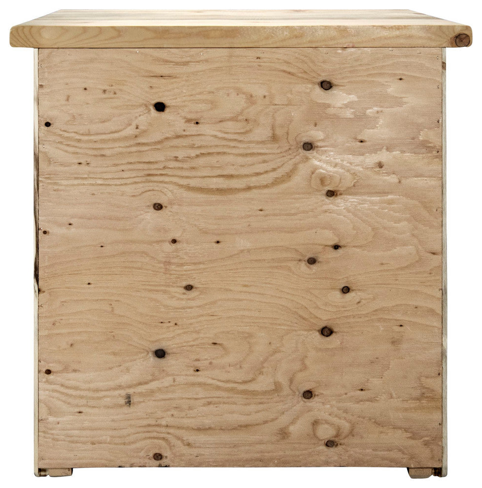 Big Sky Collection Rugged Sawn 3 Drawer Chest of Drawers, Natural