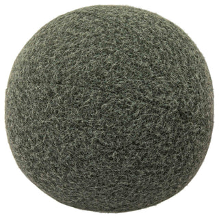 Boba Round Pillow, Green Long Mohair, 9"