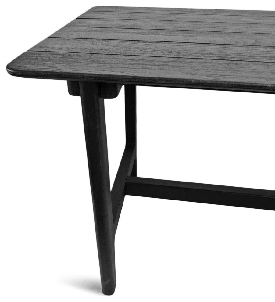 Outdoor Indoor Black Teak Counter Table