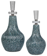 Uttermost Almera Dark Teal Bottles, S/2
