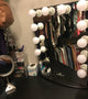 Hollywood Glow XL Vanity Mirror, Pro Black, Frosted Led Globe Bulbs