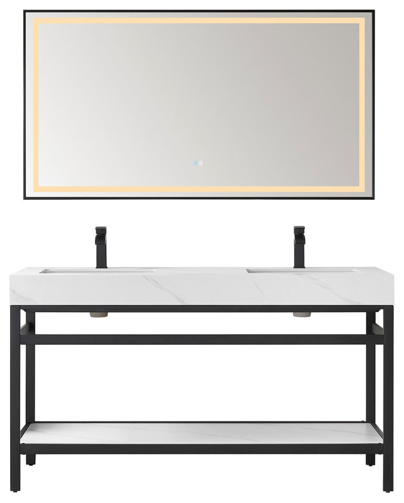 Miseno MV702560M Funes 60" - Matte Black / White