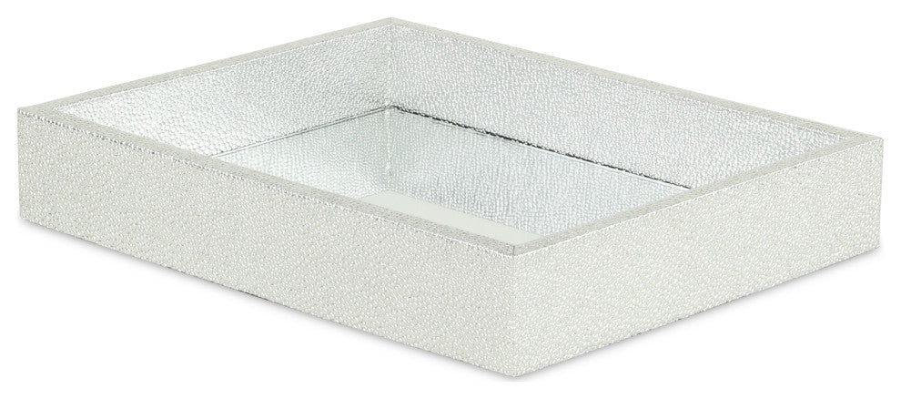 Labai Tray with Mirrored Interior, Silver