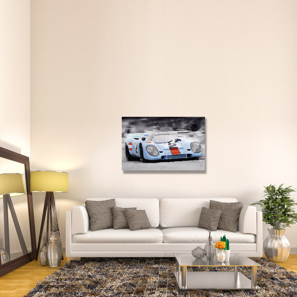 "Porsche 917 Gulf Watercolor" Fine Art Print