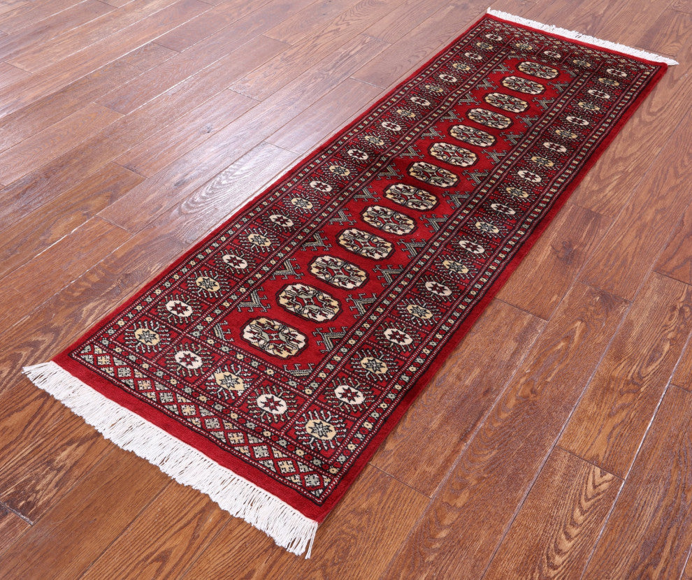 Runner Silky Bokhara Handmade Wool Rug 2' 0" X 5' 10" - Q13832