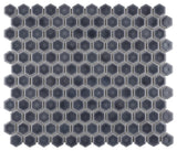 Hudson 1" Hex Imperial Grey Porcelain Floor and Wall Tile