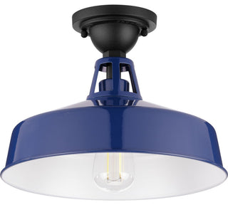 Cedar Springs Collection Navy 1-Light Semi-Flush Mount