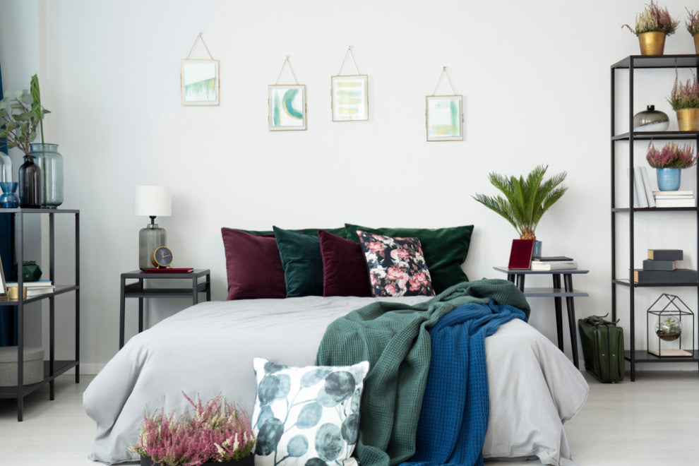 A1HC Soft Velvet Pillow Covers, YKK Zipper, Set of 2, Como Green, 24"x24"