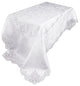 Antebella Lace Embroidered Cutwork Tablecloth, White, 72"x144"