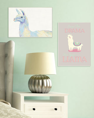 Ophelia The Llama, 10x15, Wall Plaque Art