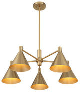 Pharos 5-Light Chandelier, Noble Brass by Breegan Jane