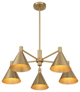 Pharos 5-Light Chandelier, Noble Brass by Breegan Jane