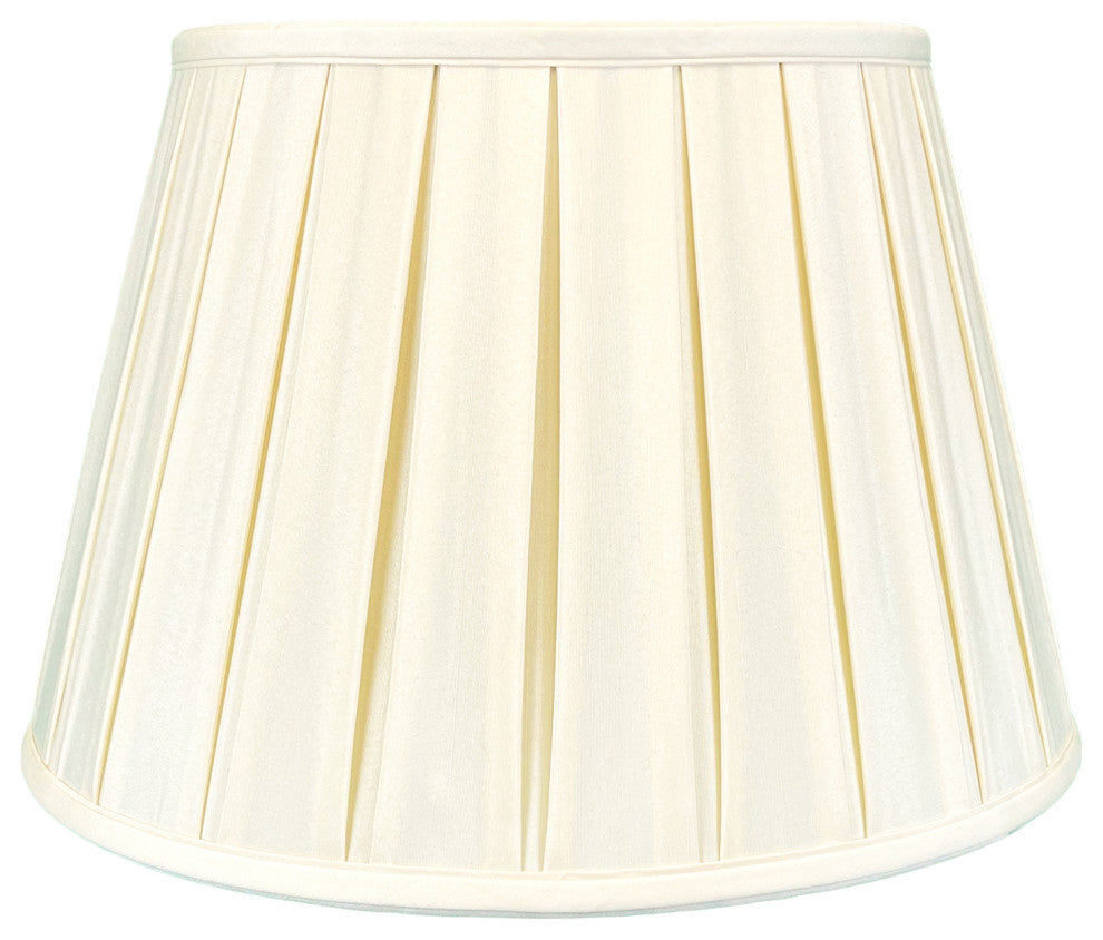 Royal Designs Empire English Pleat Lamp Shade, Eggshell, 11x18x12, Set of 2