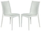 LeisureMod Weave Mace Indoor/Outdoor Dining Chair, Armless, Set of 2