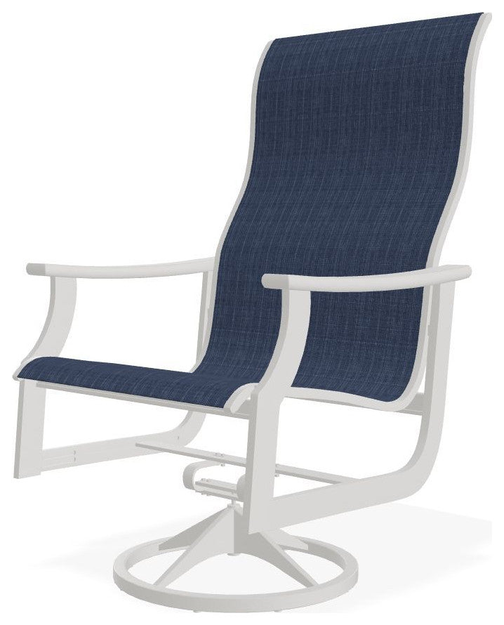 St. Catherine Sling Outdoor Supreme Swivel Rocker, Mavi/Snow