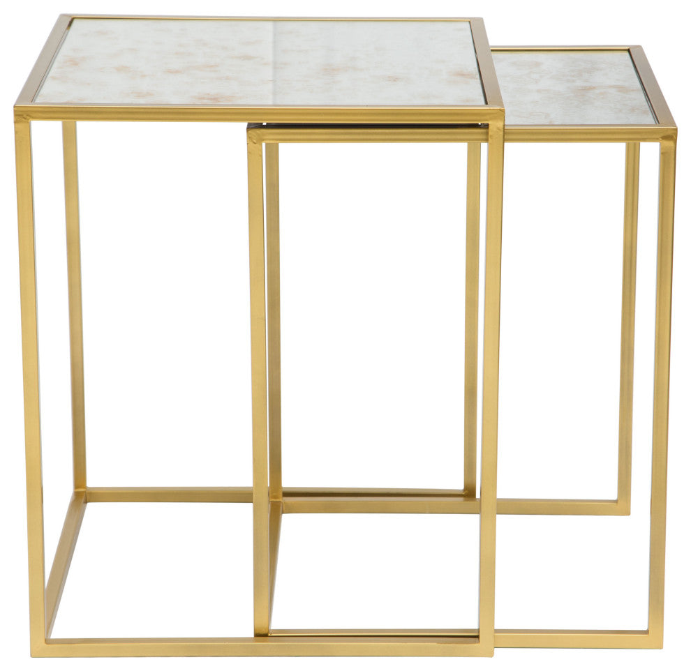 Calais Nesting Tables Brass