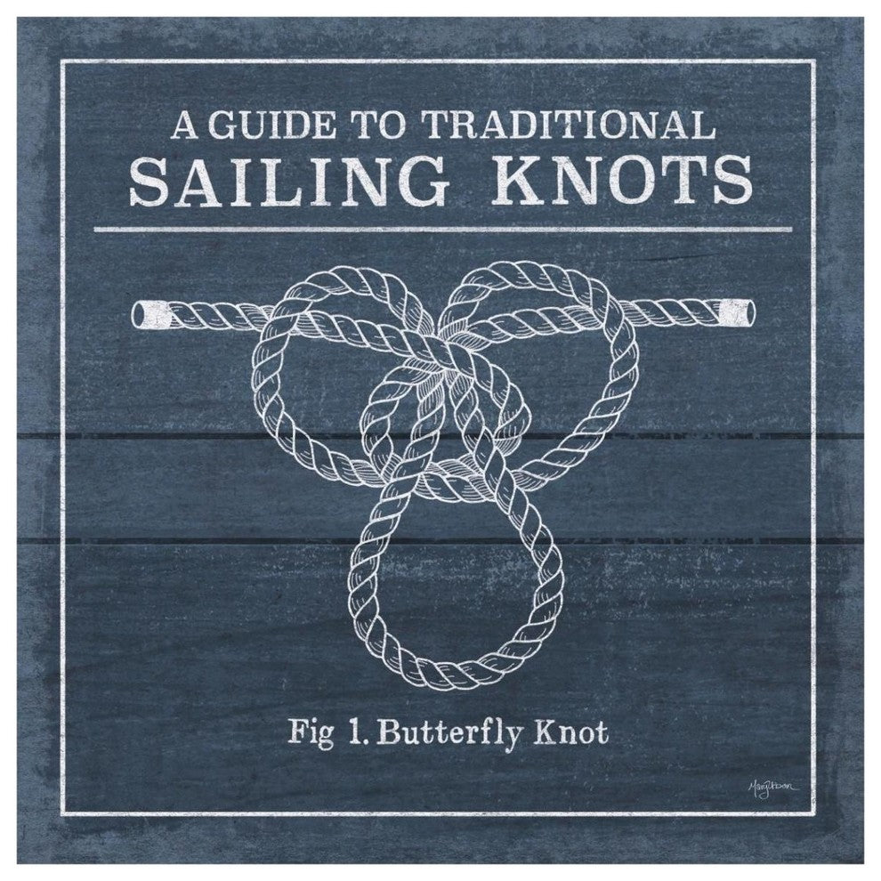 "Vintage Sailing Knots II" Digital Paper Print by Mary Urban, 42"x42"