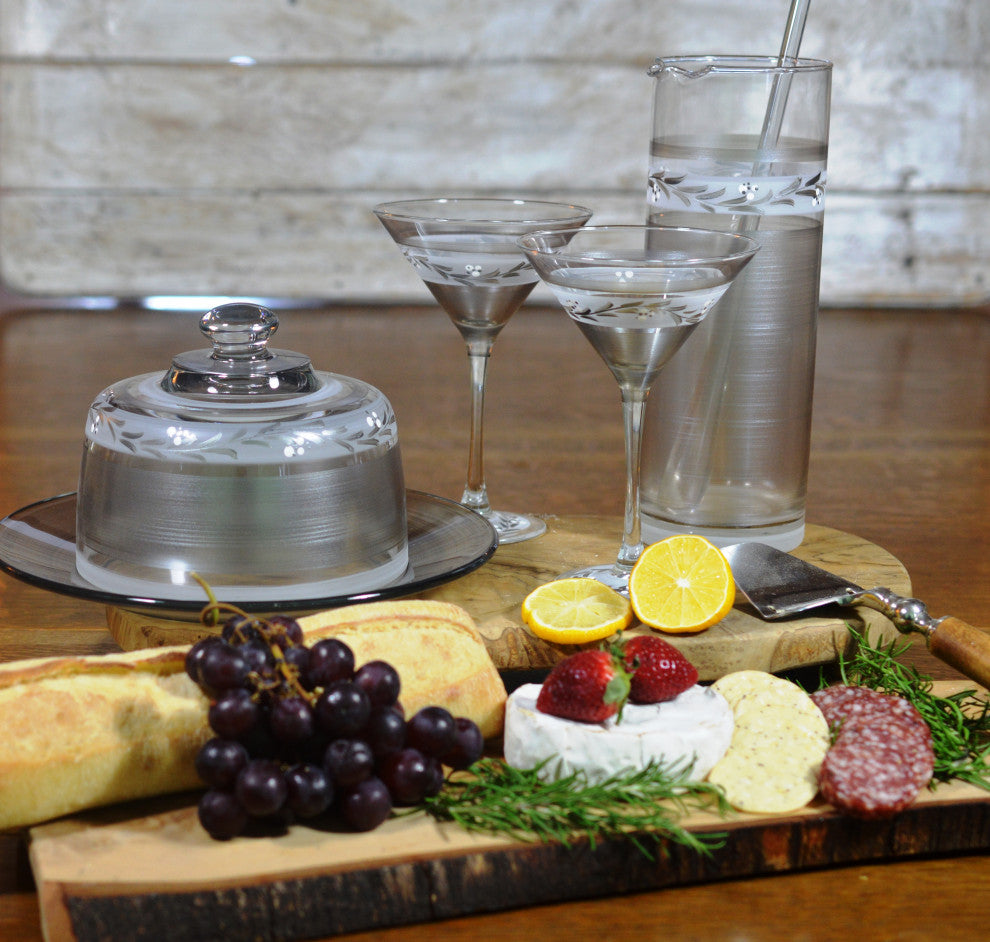 Pewter Vine Martini Glasses, Set of 2