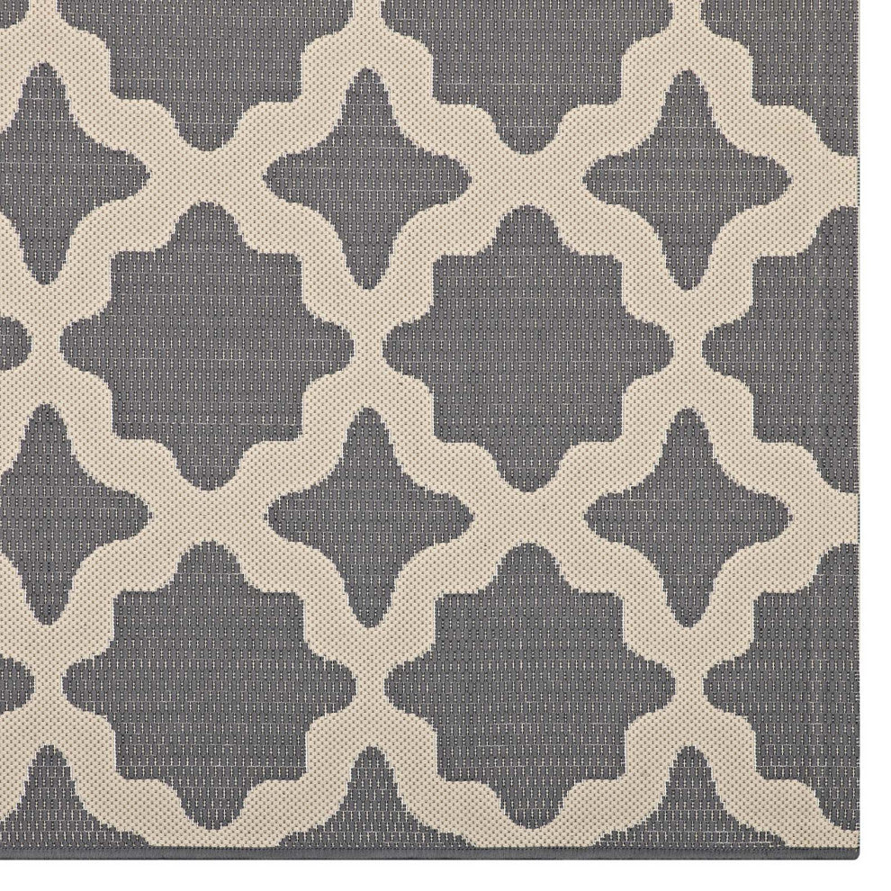 Area Rug Floor Carpet, Indoor Outdoor, Moroccan, Rectangular, 4x6, Gray Beige