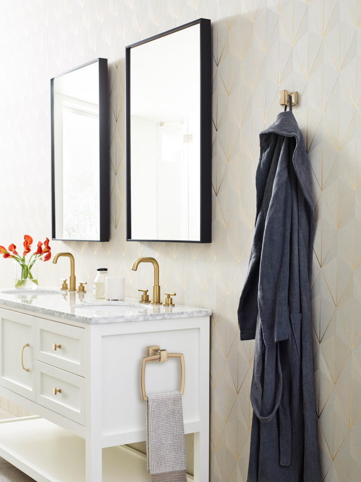 Amerock Revitalize Traditional Towel Ring, Champagne Bronze