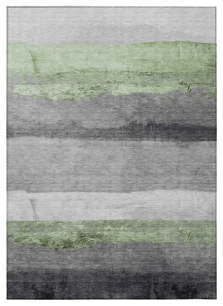 Machine Washable Indoor/Outdoor Chantille ACN1883 Aloe 3' x 5' Rug