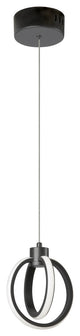 Contemporary Pendant, White Silicone, Matte Black