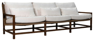 Vaterra Teak And Rattan Patio 3-Seat Sofa