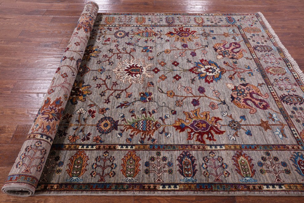 Persian Tabriz Handmade Wool Rug 5' 9" X 8' 1" Q10449