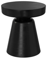 Robbie Solid Mango Wood Accent Table, Black