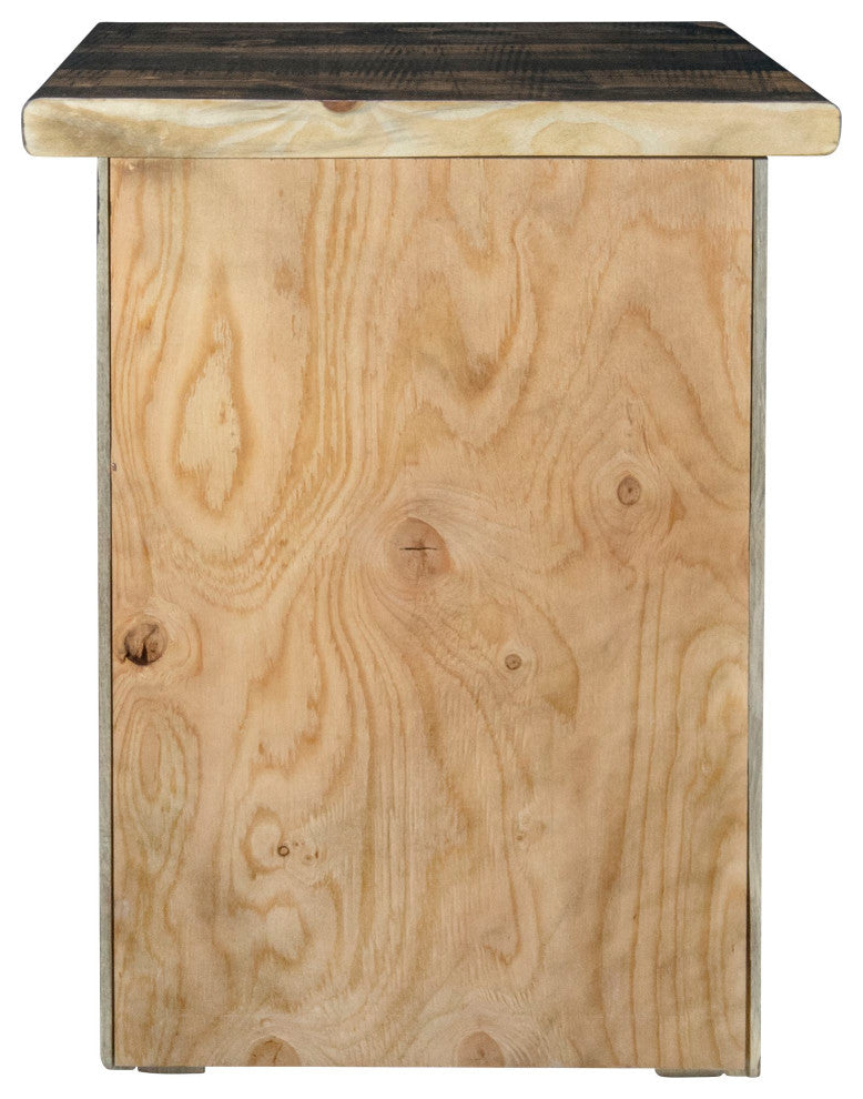 Big Sky Collection Rugged Sawn One Drawer Nightstand, Jacobean Stain, 25"H