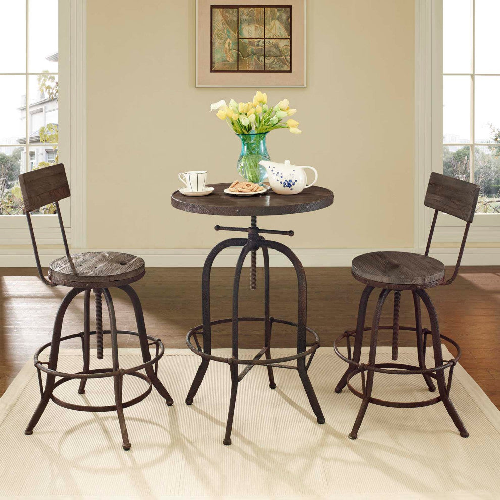 Modern Brown Procure Bar Stool Set of 2