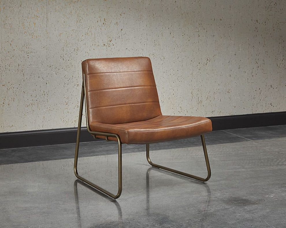 Anton Lounge Chair, Bravo Cognac
