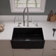 Smooth Apron Fireclay Farm Sink, Black Matte, 30"x18", Single Bowl