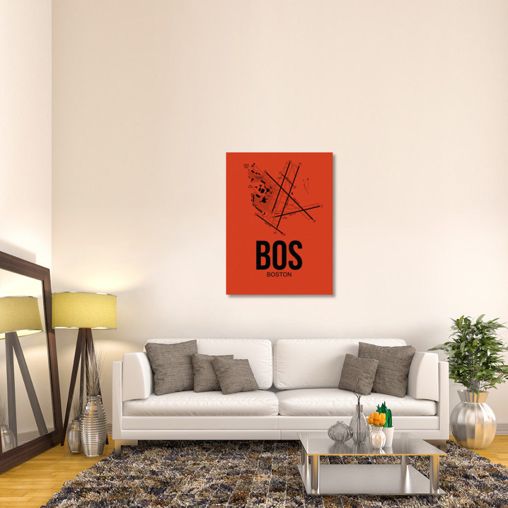 "BOS Boston Airport Orange" Fine Art Print