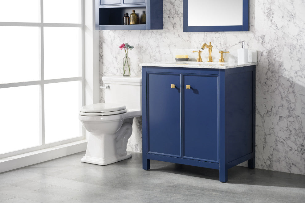 30" Single Sink Vanity Cabinet, Blue