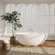 Euston Flatbottom Freestanding Solid Surface Soaking Bathtub, Matte White, 65inch