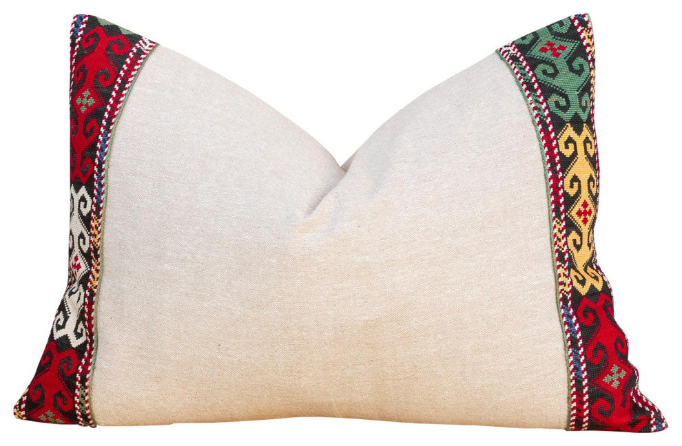 Sana Linen Tribal Border Pillow