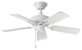 Hinkley Cabana 36" Indoor/Outdoor Ceiling Fan, Appliance White