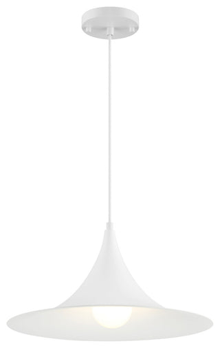 Costa LED Pendant, Replaceable LED, Matte White, 15.75in