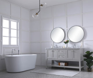 Home Living 60" Double Sink Bathroom Vanity Set, Gray
