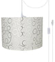 Aspen Creative 71163-21, 2-Light Plug-In Swag Light Conversion Kit, White