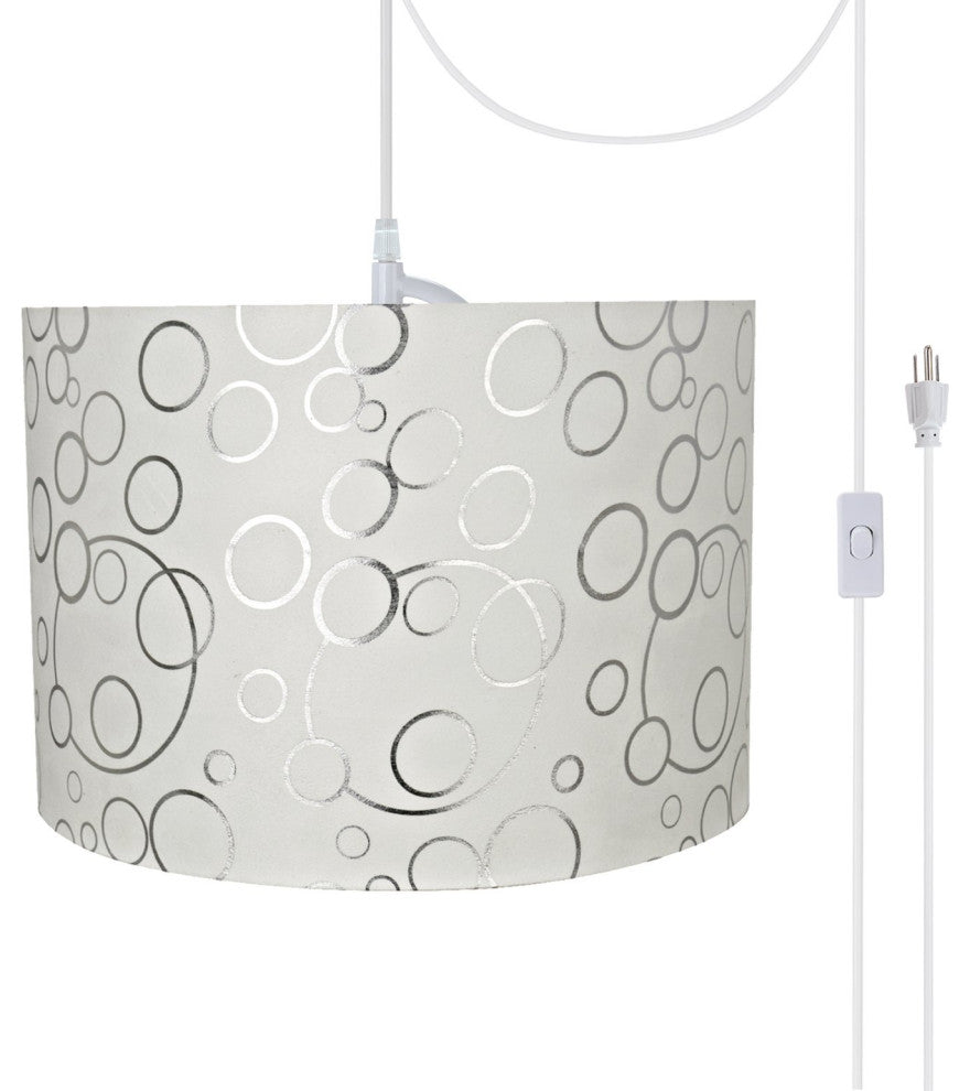 Aspen Creative 71163-21, 2-Light Plug-In Swag Light Conversion Kit, White