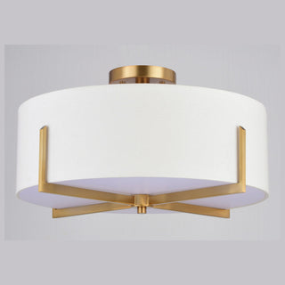 Surrey 18" 4 Light Semi-Flush Mount Natural Brass