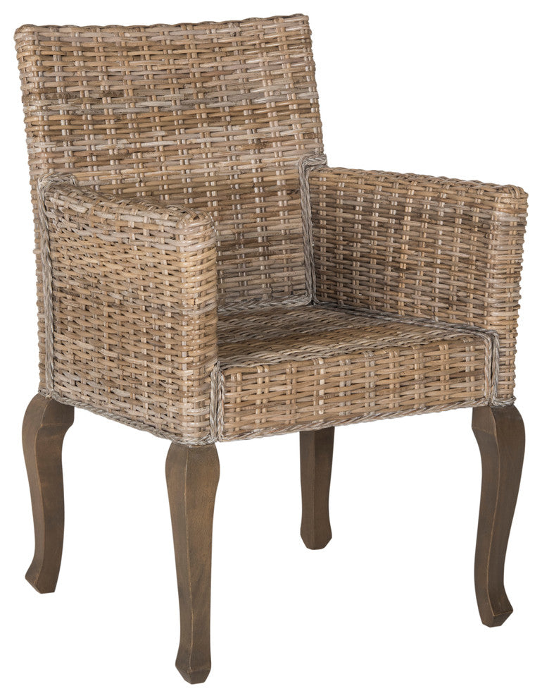 Safavieh Armando Wicker Dining Chairs, Set of 2, Natural
